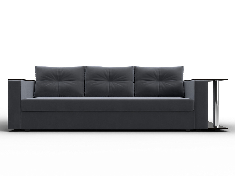 Диван прямой Атланта со столом справа (seven 17 серый)