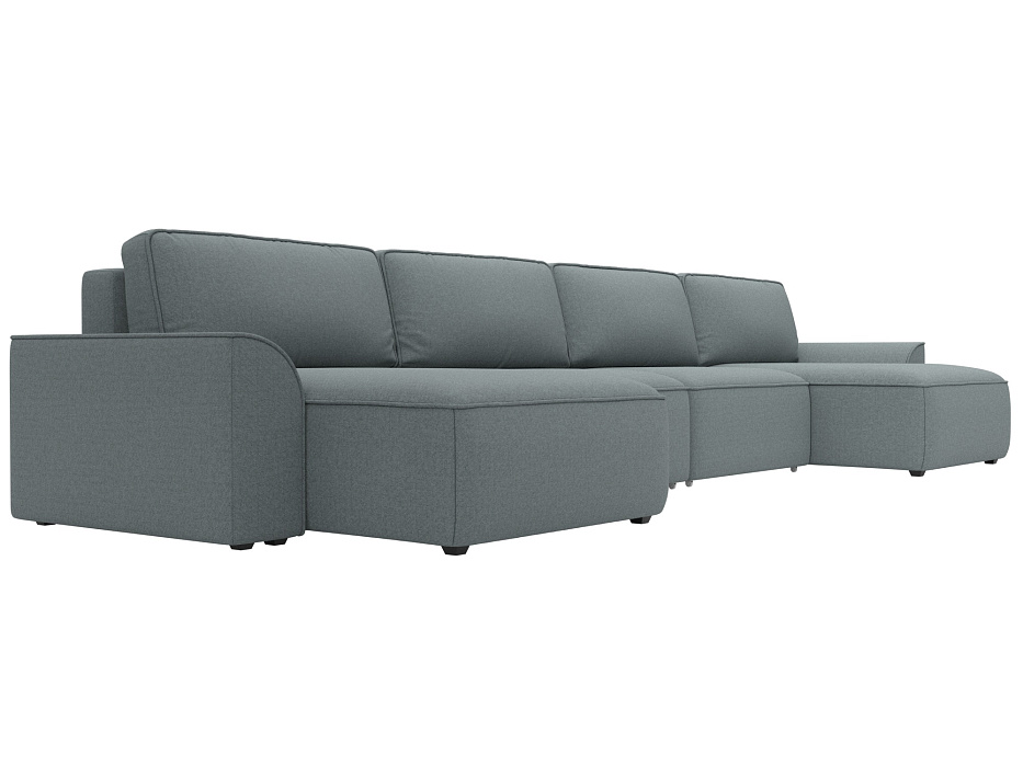 Диван П-образный Лига-048 НПБ лонг (амур 07 серый)