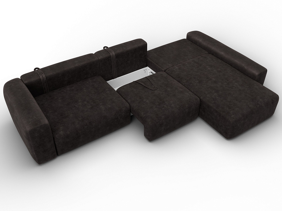 Диван угловой Лига-066 НПБ Лонг угол правый фото в интернет-магазине Лига Диванов