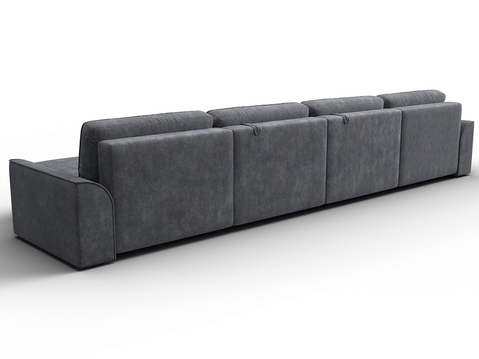 Диван П-образный Лига-048 НПБ лонг (brut 16 темно-серый)