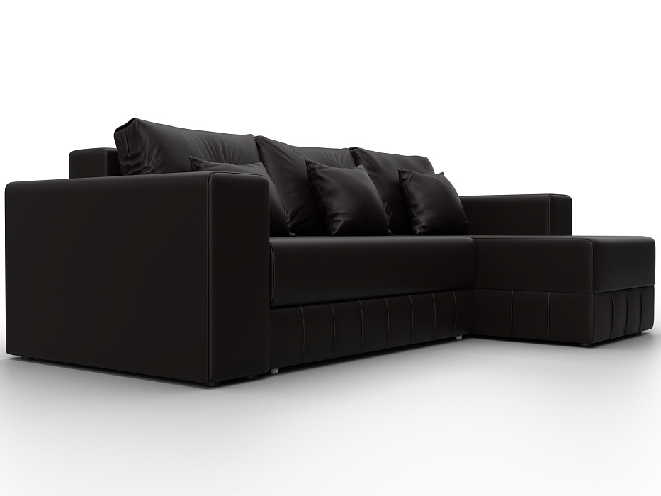 Диван угловой Лига-076 угол универсальный (grifon 12 коричневый)