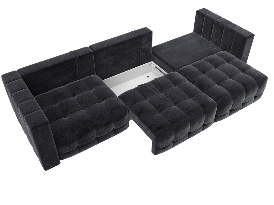 Диван прямой Лига-052 НПБ Лонг (tower 11 темно-серый)