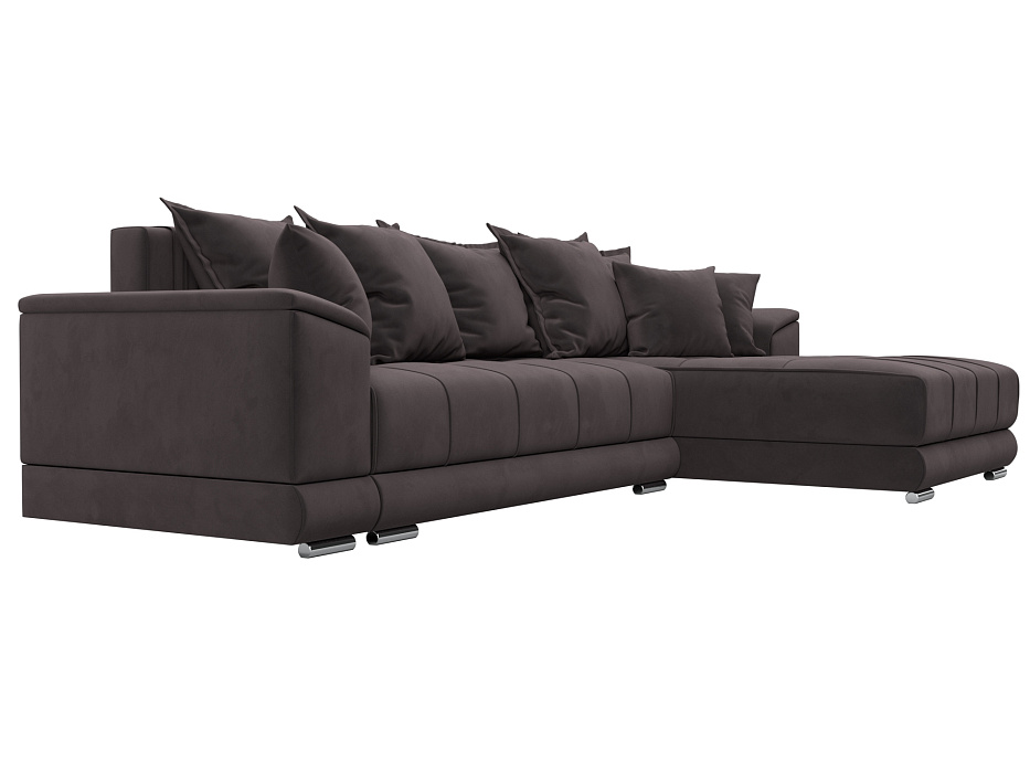 Диван угловой НордСтар правый угол (коричневый)