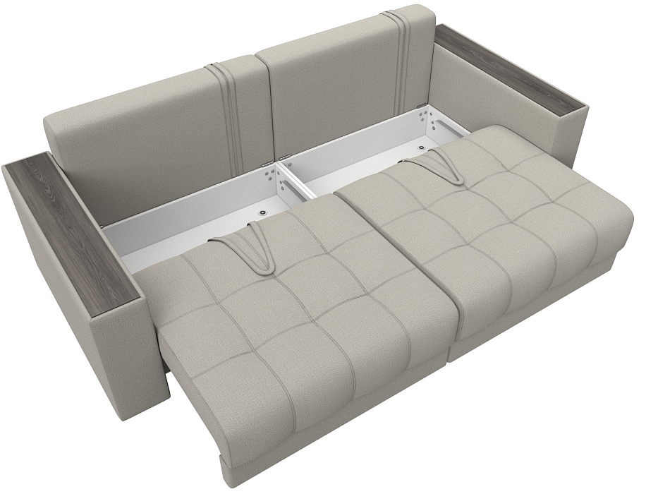 Диван прямой с декором Лига-049 НПБ (амур 02 бежевый) Диван прямой с декором Лига-049 НПБ (амур 02 бежевый)