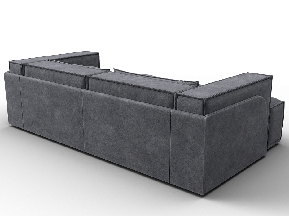 Диван угловой Лига-061 угол левый (brut 16 темно-серый)