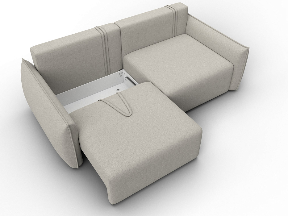 Диван прямой Лига-051 НПБ (амур 02 бежевый)