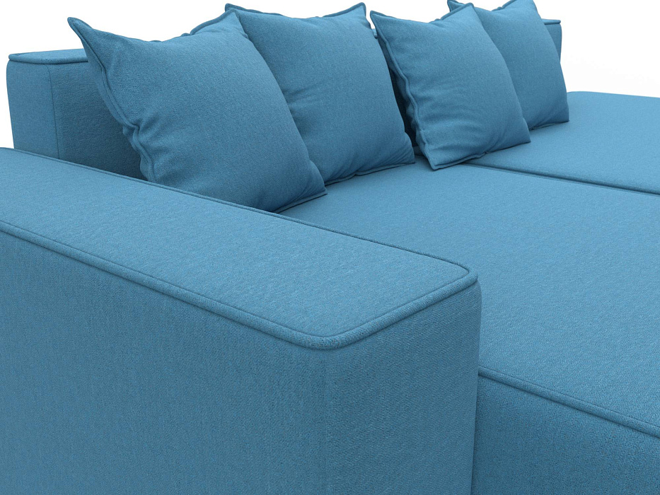 Диван угловой Лига-079 угол левый (амур 10 голубой)