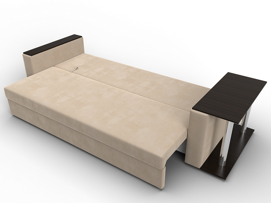 Диван прямой Атланта со столом справа (seven 729 бежевый)