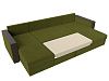 П-образный диван Валенсия (зеленый\бежевый цвет)