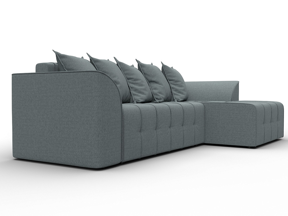 Диван угловой Лига-113 угол правый (амур 07 серый)