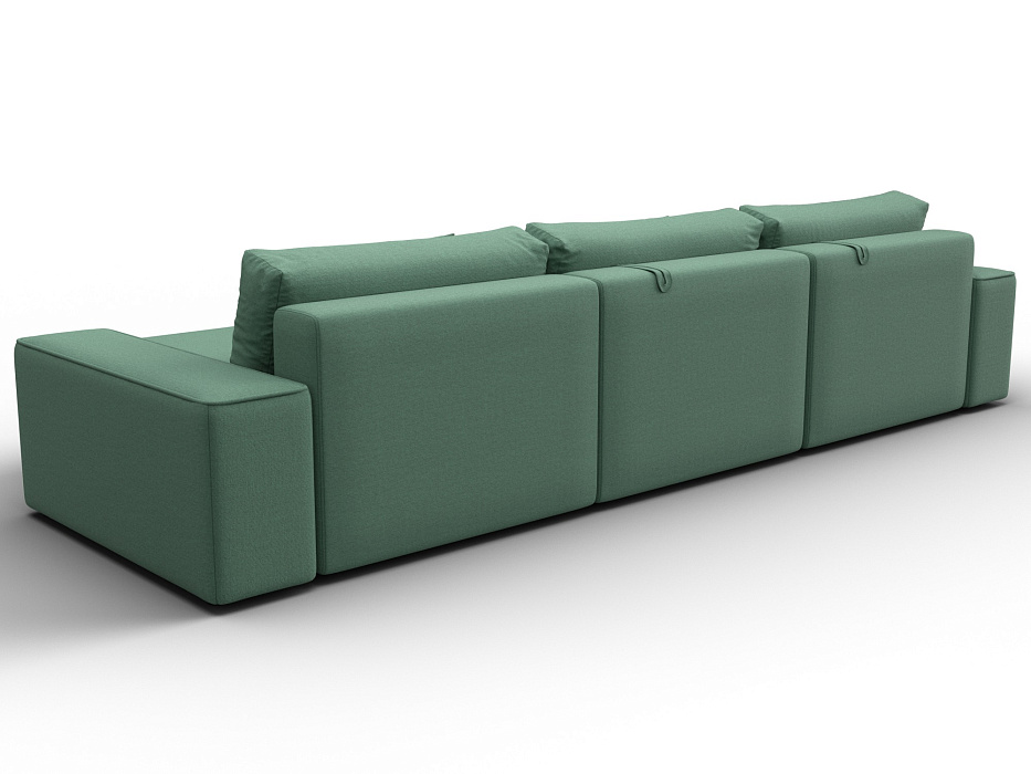 Диван угловой Лига-074 угол универсальный (амур 11 зеленый)