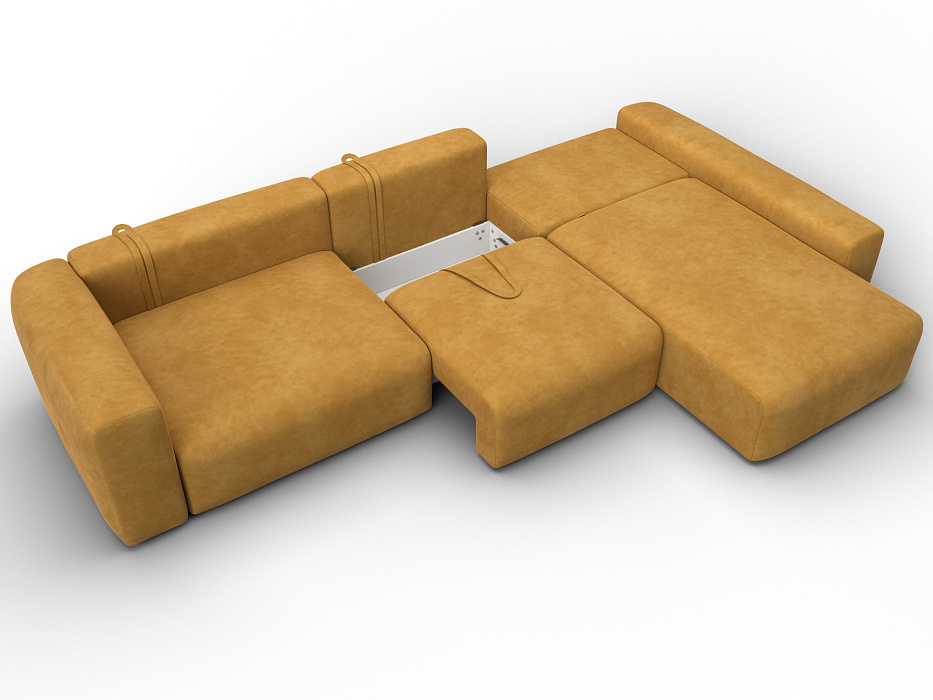 Диван угловой Лига-066 НПБ Лонг угол правый фото в интернет-магазине Лига Диванов