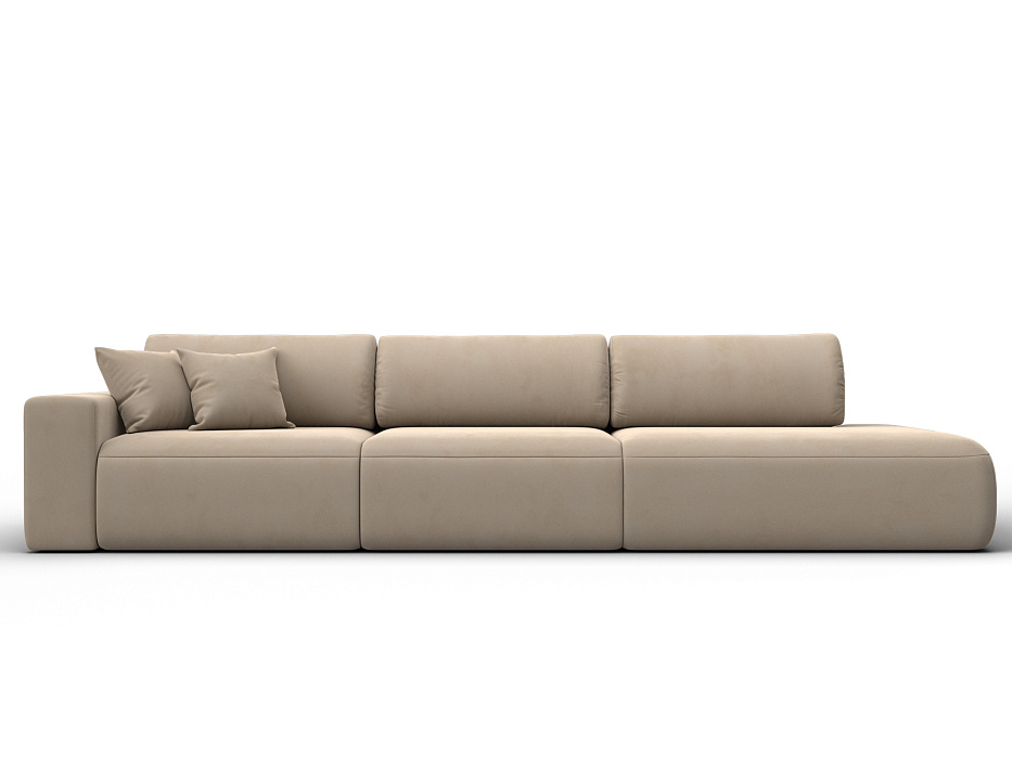 Диван прямой Лига-036 НПБ Модерн Лонг подлокотник слева (seven 729 бежевый)