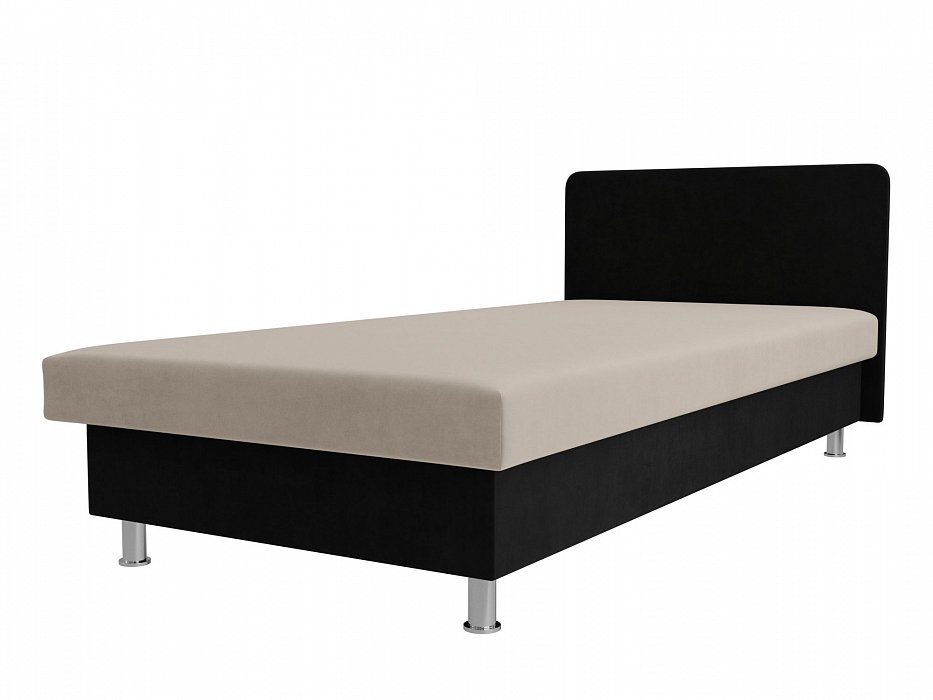 Кровать Мальта (бежевый\черный цвет)