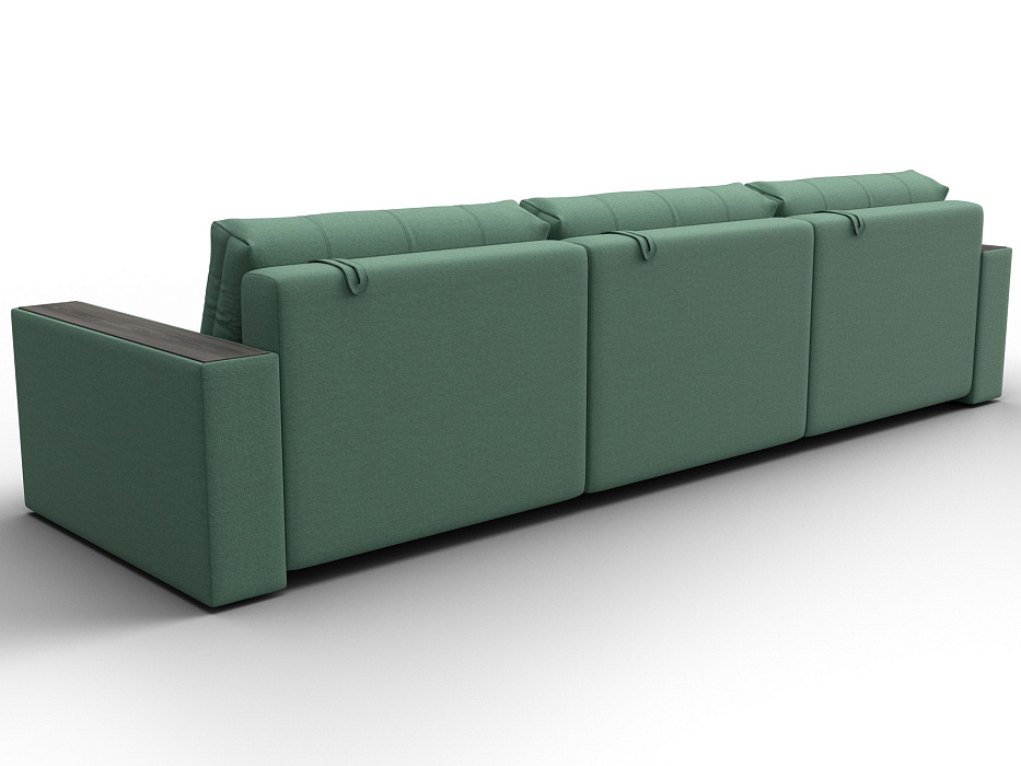 Диван прямой с декором Лига-049 НПБ Лонг (амур 11 зеленый)