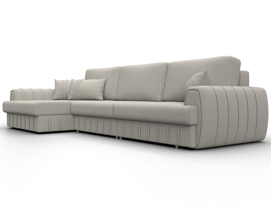 Диван угловой Лига-057 НПБ Лонг угол левый (амур 02 бежевый)