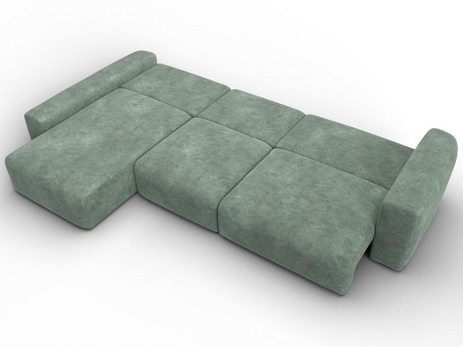 Диван угловой Лига-066 НПБ Лонг угол левый фото в интернет-магазине Лига Диванов