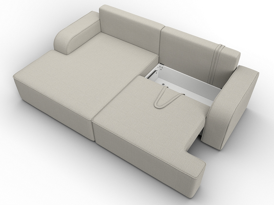 Диван угловой Лига-120 угол левый (амур 02 бежевый)