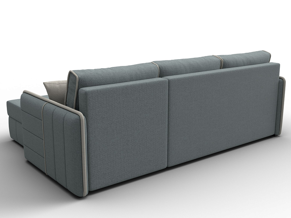 Диван угловой Лига-078 угол универсальный (амур 07 серый/амур 02 бежевый)