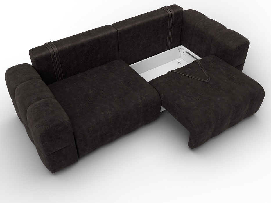 Диван прямой Лига-110 НПБ (brut 17 коричневый)