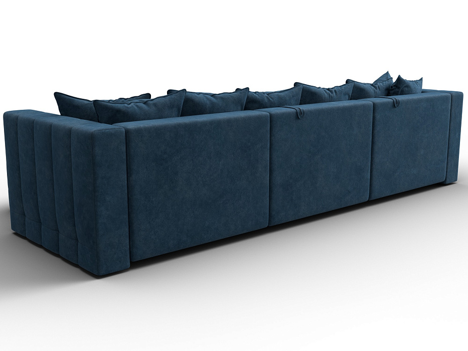 Диван угловой Лига-052 НПБ Лонг угол универсальный (brut 11 синий)
