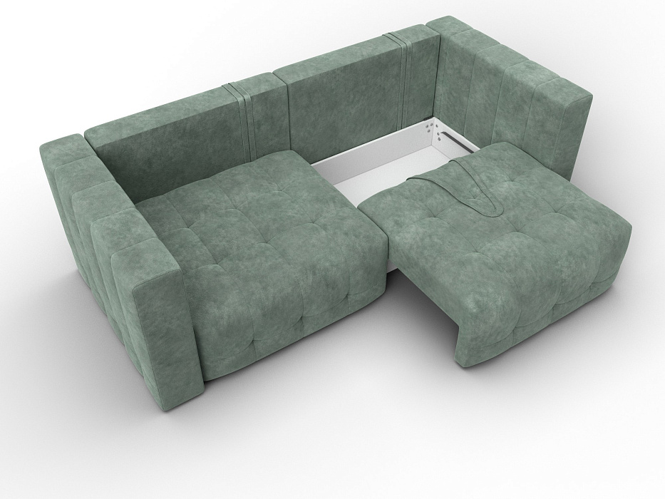 Диван прямой Лига-052 НПБ (brut 08 зеленый)