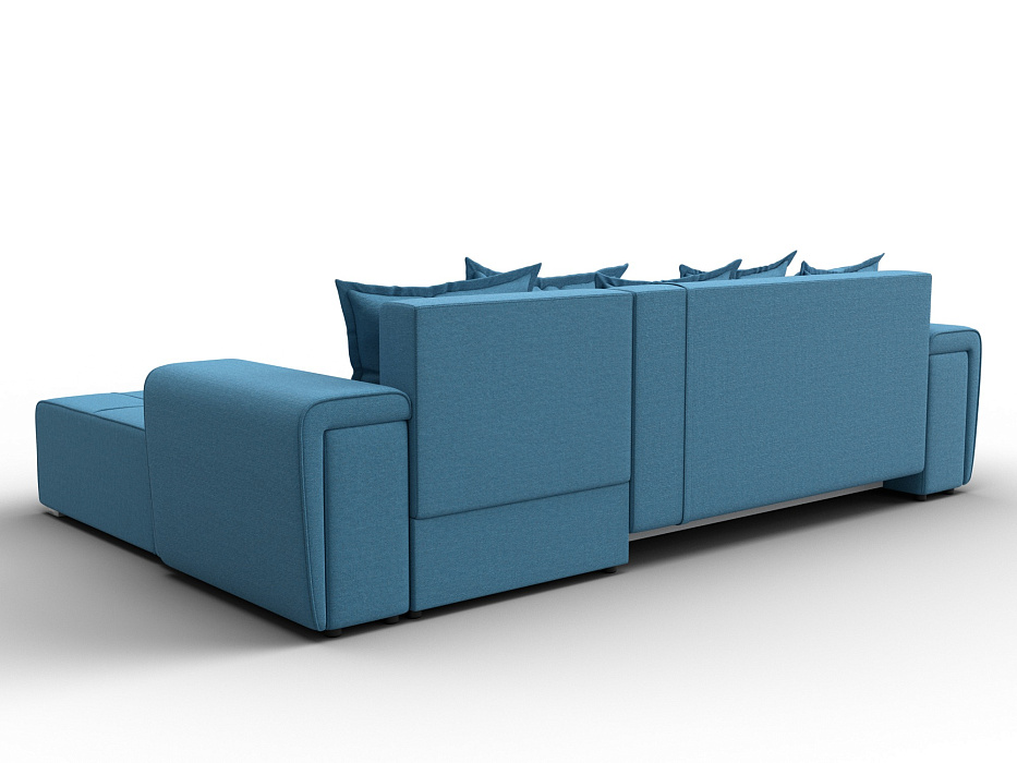 Диван угловой Лига-121 правый угол (амур 10 голубой)