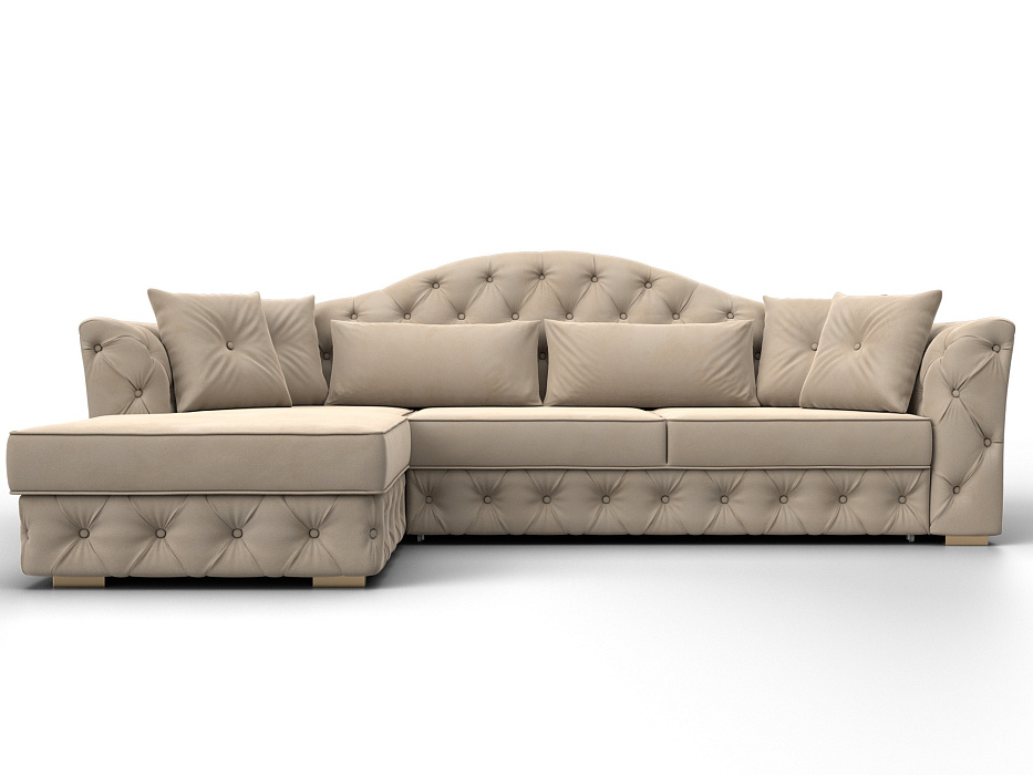 Диван угловой Артис левый угол (seven 729 бежевый)
