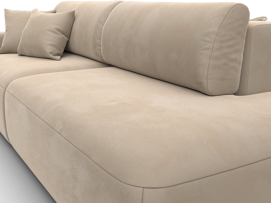 Диван прямой Лига-036 НПБ Модерн подлокотник слева (бежевый)