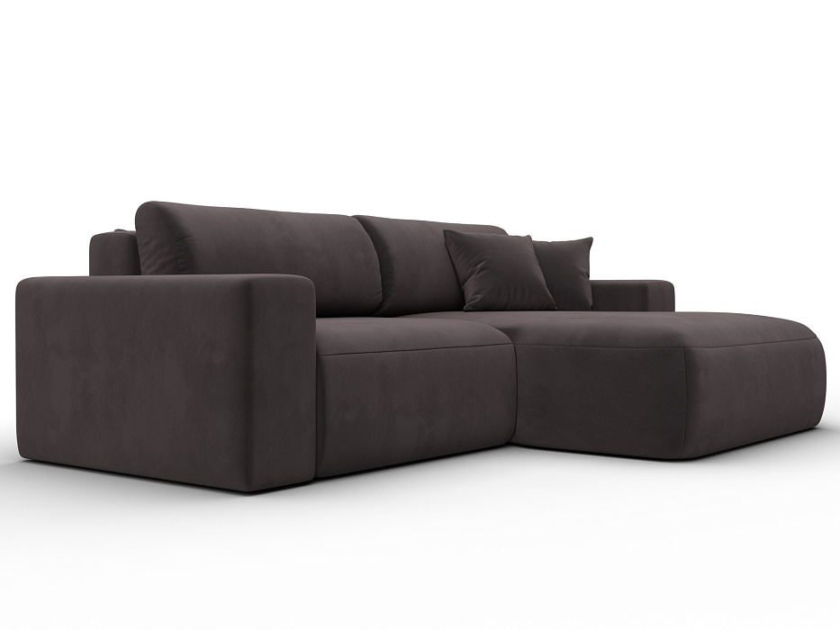 Диван угловой Лига-036 НПБ Классик правый угол (seven 727 коричневый)
