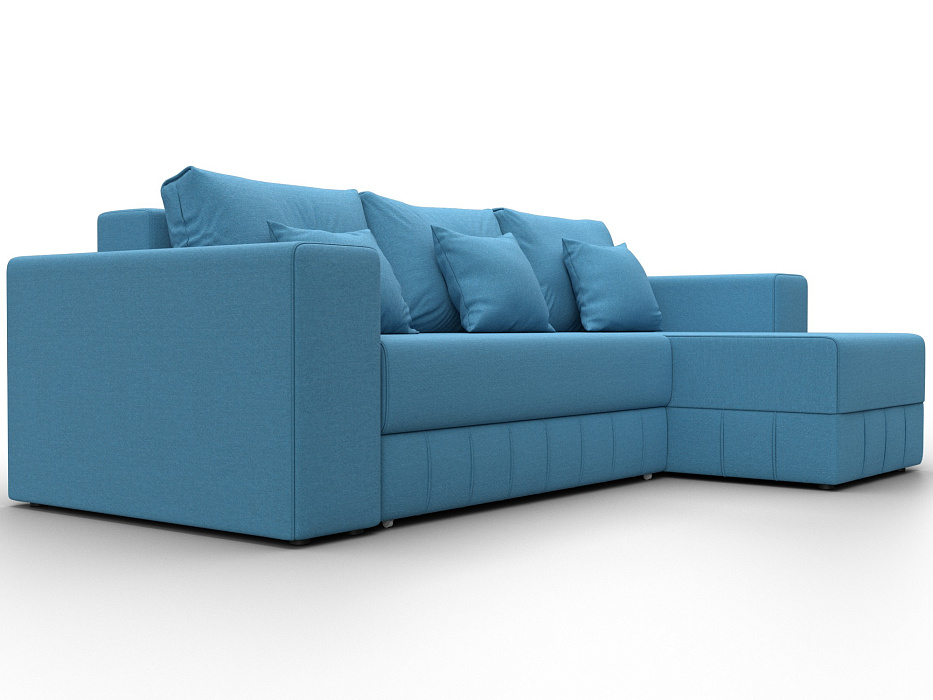 Диван угловой Лига-076 угол универсальный (амур 10 голубой)