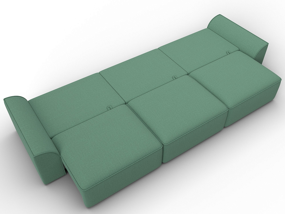 Диван прямой Лига-048 НПБ Лонг (амур 11 зеленый)