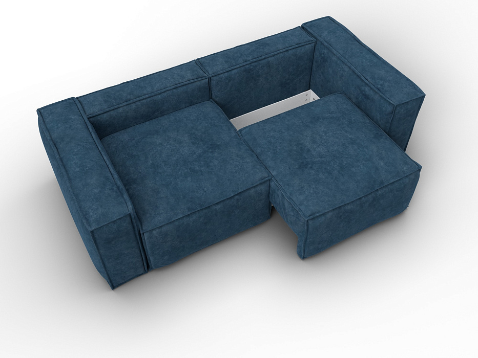 Диван прямой Лига-081 НПБ (brut 11 синий)