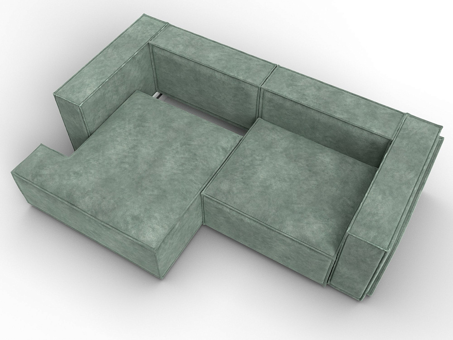 Диван угловой Лига-061 угол левый (brut 08 зеленый)