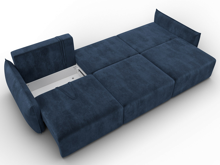 Диван прямой Лига-051 НПБ Лонг (tower 13 синий)