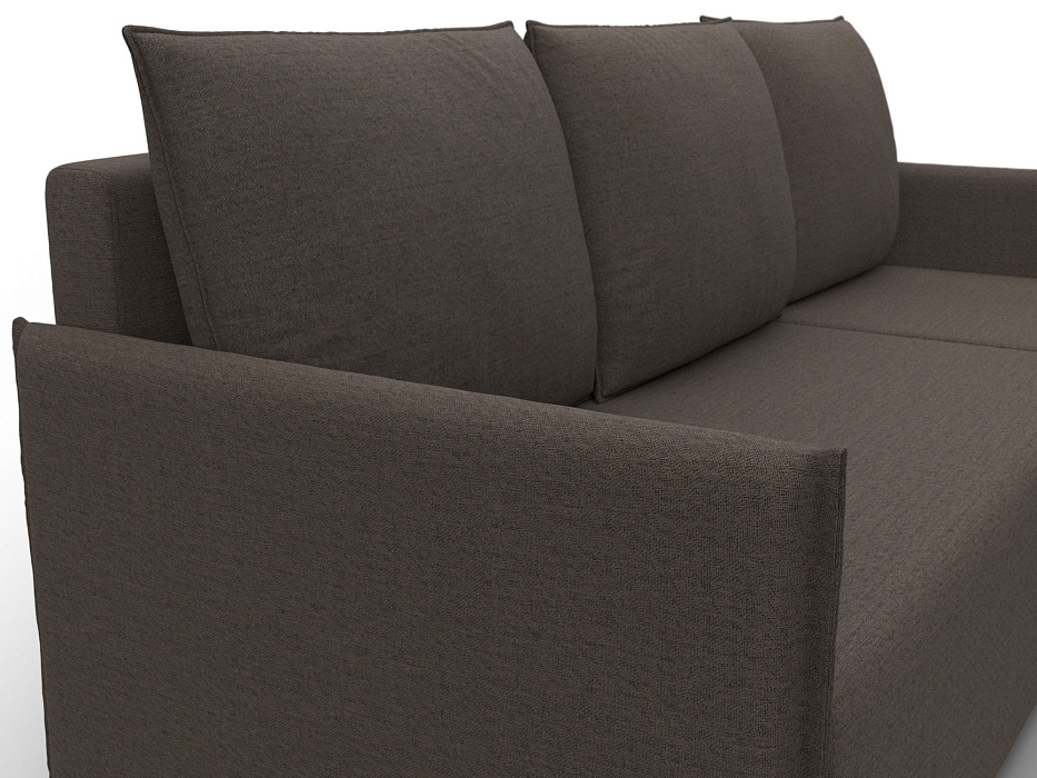 Диван угловой Лига-124 угол универсальный (амур 05 коричневый)