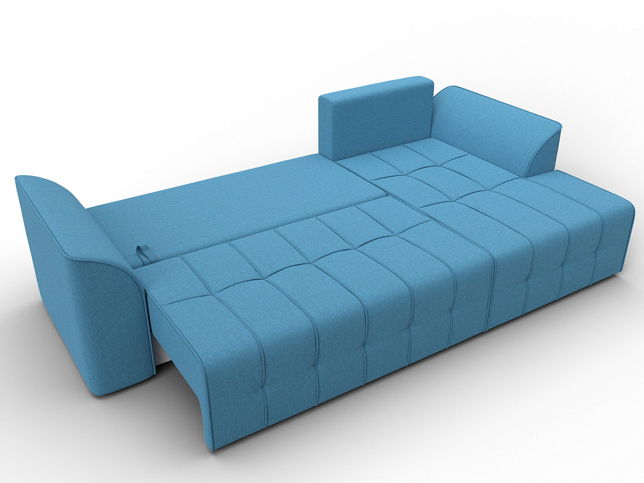 Диван угловой Лига-113 угол правый (амур 10 голубой)