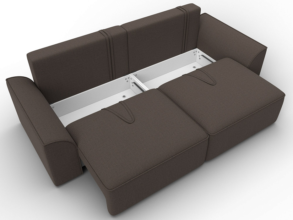 Диван прямой Лига-048 НПБ (амур 05 коричневый)