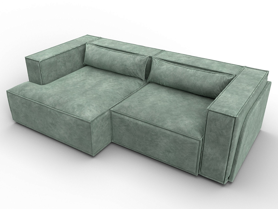 Диван угловой Лига-061 угол левый (brut 08 зеленый)