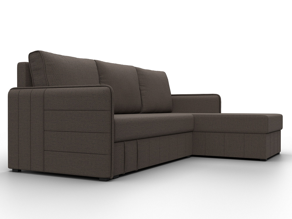 Диван угловой Слим угол универсальный (амур 05 коричневый)