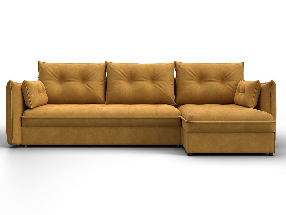 Диван угловой Лига-100 НПБ угол универсальный (brut 10 желтый)