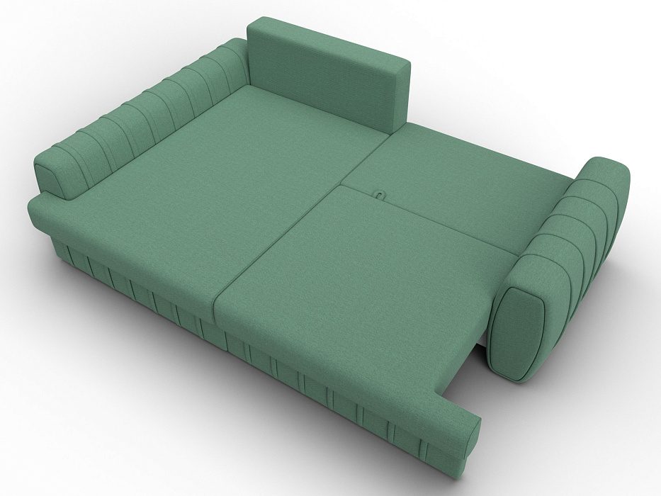 Диван угловой Лига-057 НПБ угол левый (амур 11 зеленый)