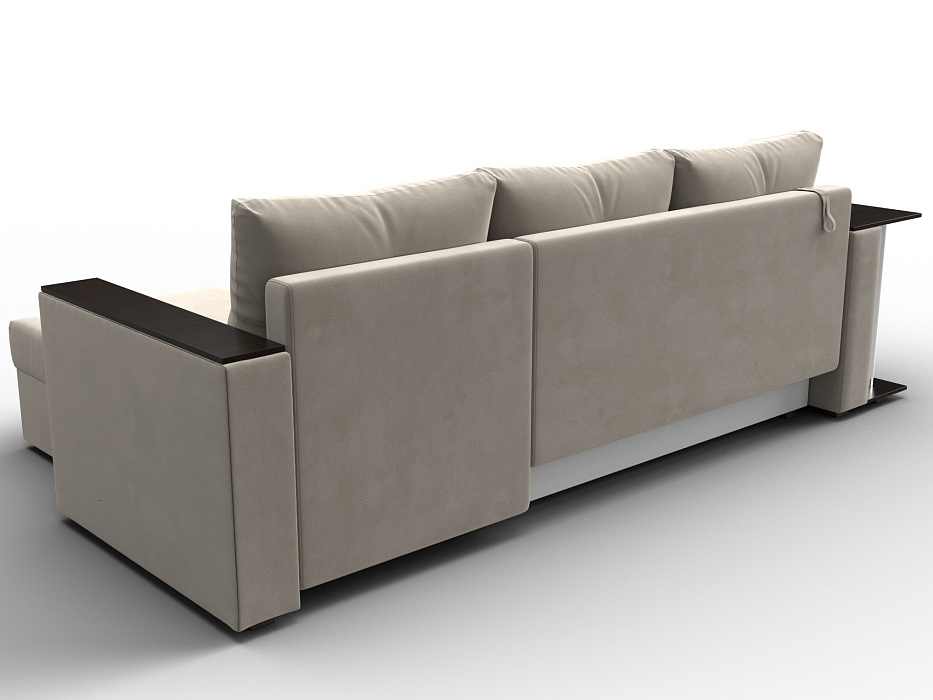 Диван угловой Атланта со столом правый угол (бежевый)