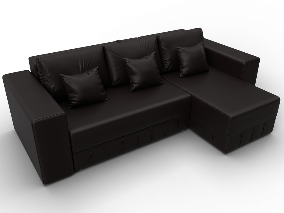 Диван угловой Лига-076 угол универсальный (grifon 12 коричневый)