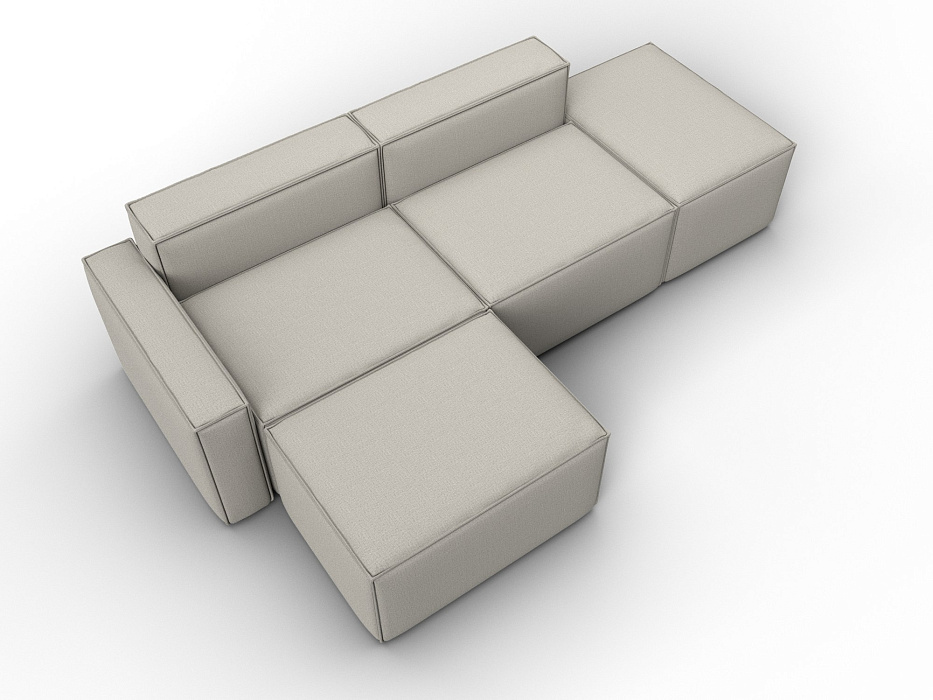 Диван угловой модульный Лига-063 угол левый (амур 02 бежевый)