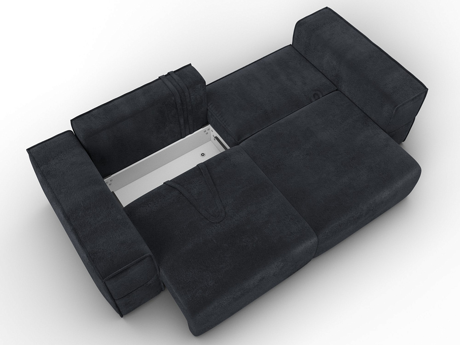 Диван прямой Лига-058 НПБ (tower 11 темно-серый)