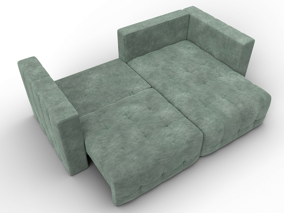Диван угловой Лига-052 НПБ угол универсальный (brut 08 зеленый)