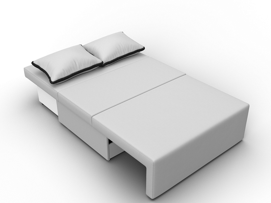 Диван прямой Лагуна (белый;черный)