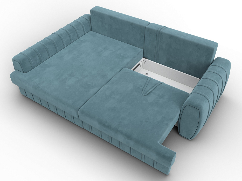 Диван угловой Лига-057 НПБ угол левый (seven 113 бирюзовый)