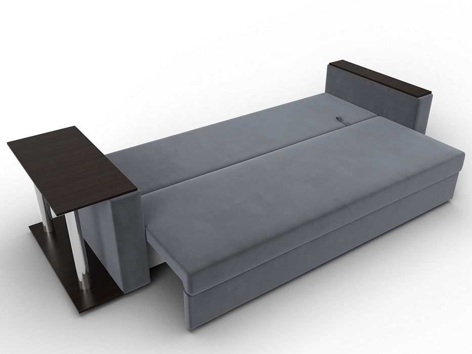 Диван прямой Атланта со столом слева (seven 17 серый)